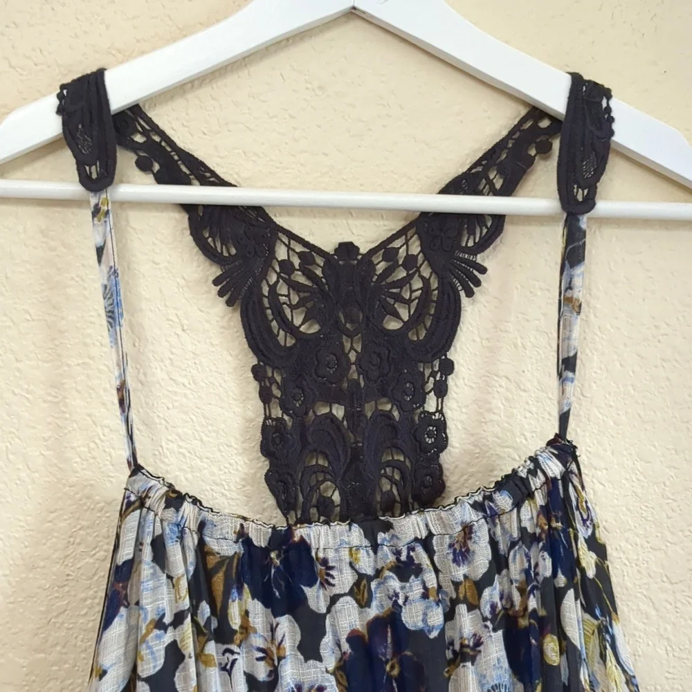 Anthropologie Lilka Lace Back Floral Dress XL - Picture 15 of 17